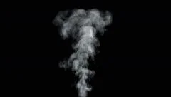 4k Smoke on black background in slow motion isolated on black