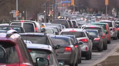 Traffic jam gridlock rush hour in Toronto