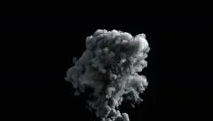 4k Smoke on black background in slow motion