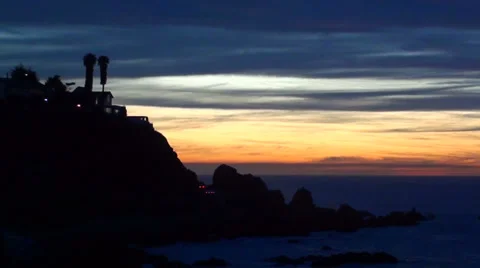0496 Sunset on the beach Video stock 37119926