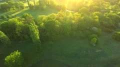 Stock aerial video of  golf course 4K