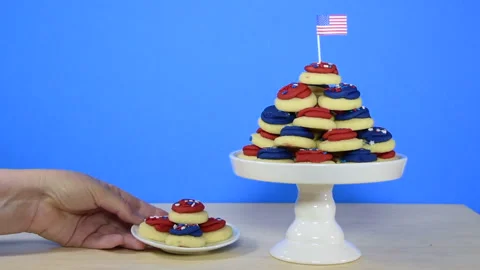 05 24 20 HD video Patriotic Cookies 1 Stock Footage 130977441