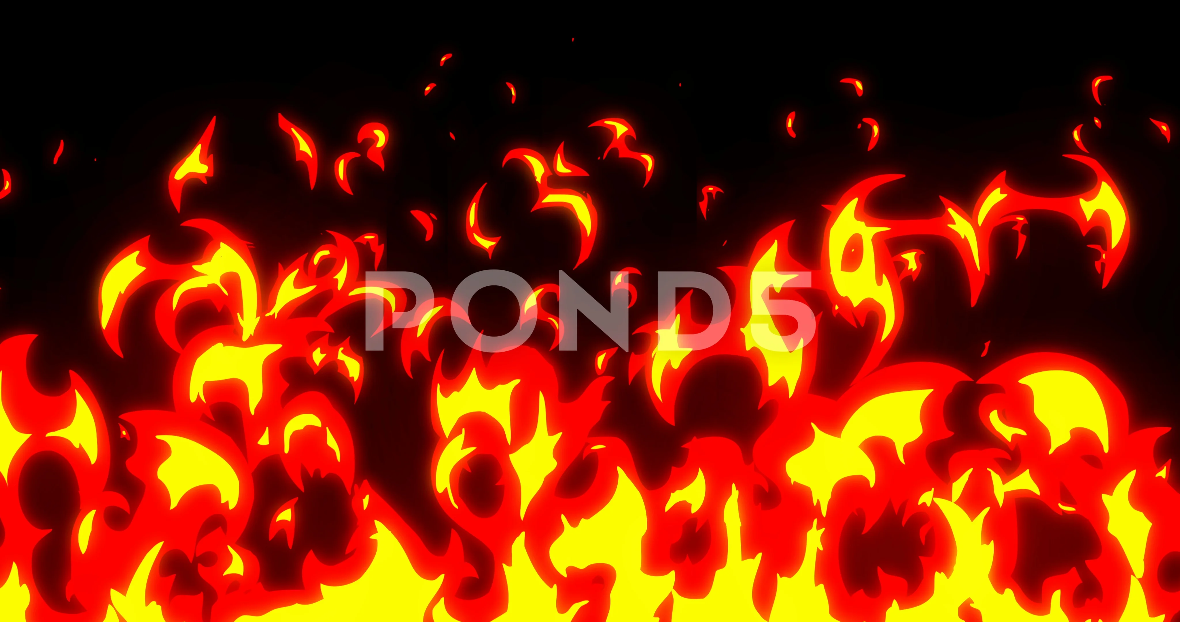05 - 2D Cartoon Fire Animation 4k Fireba... | Stock Video | Pond5