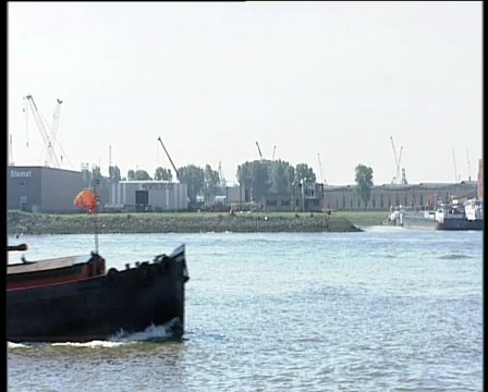 05 boat passing by Stock Footage 371205