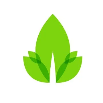05-Green Leaf Icon design Vector Illustration Stock Illustration