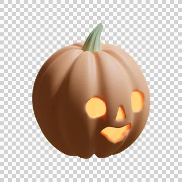 05 Halloween Pumpkin 3D Render Element Illustrazione stock