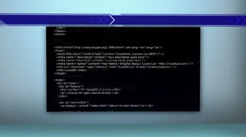 05 html code room white Trans Stock Footage 29912378