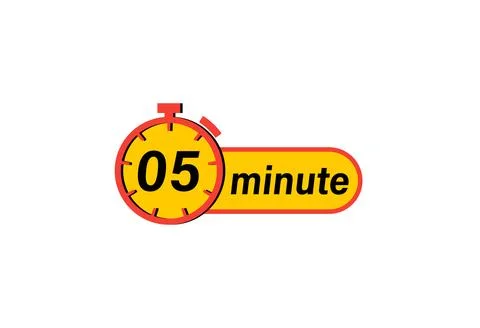 05 minute timer Clock, Timer icon, countdown icon. Time measure. Chronomete.. イラスト素材