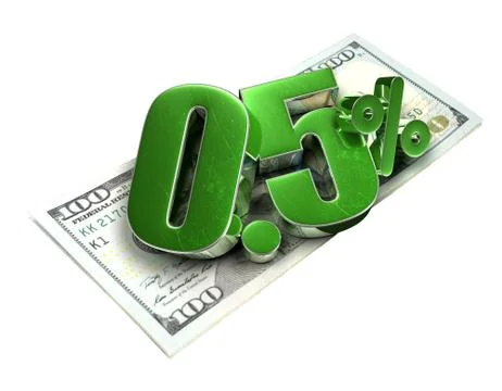 0.5 Percent 3d. Stock Illustration