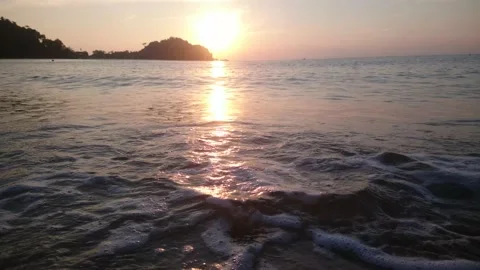 05 sunrise sandy beach Stock Footage 145713030