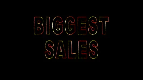 05 Text Animation with Moving Light Biggest Sales 库存影片 128924783
