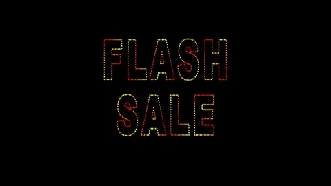 05 Text Animation with Moving Light Flash Sale Stock Footage 128924865