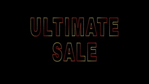05 Text Animation with Moving Light Ultimate Sale Stock-Footage 128925863