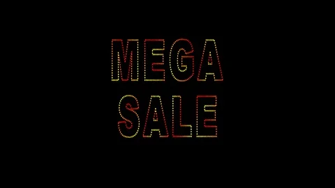05 Text Animation with Moving Light Mega Sale 库存影片 129907725