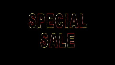 05 Text Animation with Moving Light Special Sale Stockbeeldmateriaal 129907799