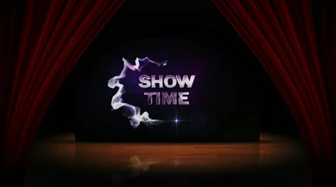 05 theater showtime blue Stock Footage