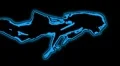 05- Vertical HD sexy dancer silhouette - cyan neon on black HD Footage