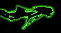 05- Vertical HD sexy dancer silhouette - green neon on black HD Footage
