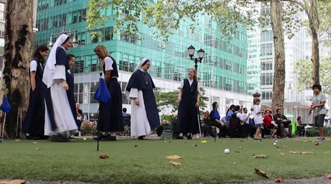 050 Bryant Park People E1, New York Stock Footage 31147525