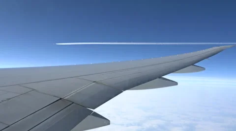 0501 Passenger plane viewed from another transoceanic vehicle Stock Footage 43017435