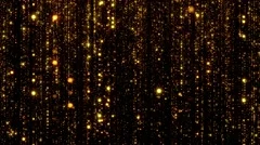 Golden Abstract Particle Rain - Falling Soft Glow Bokeh