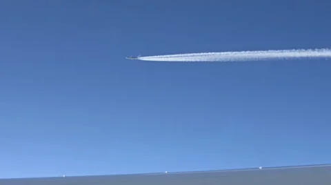 0502 Passenger plane viewed from another transoceanic vehicle Stock Footage 43017519