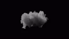 beautiful storm cloud isolated on black background with alpha