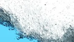 3D animated water splash, alpha mask is included