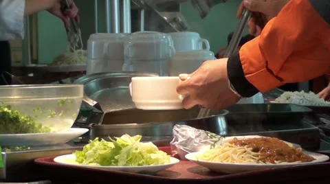 0506 Serving food Video stock 34163224