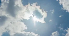 Clouds Passing Overhead on a Sunny Day Timelapse