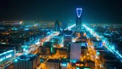 the kingdom tower night time-lapse