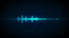 Audio Waveform Mono Blue