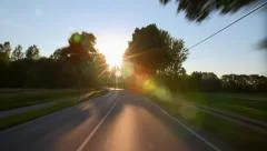 Driving a car - POV - Road at Sunset - Part 7 of 8