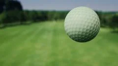 Golf ball in the air - slow motion