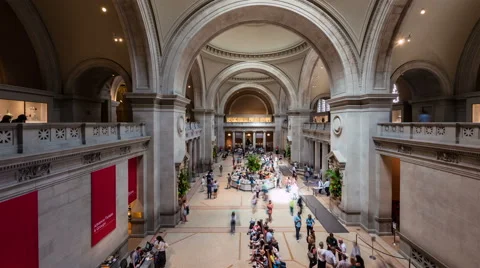 0516 Many visitors are spending there time in MET. Time Lapse Stock Footage 43114289