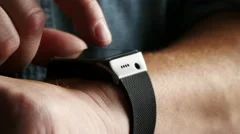Man using smartwatch, 4k, UHD