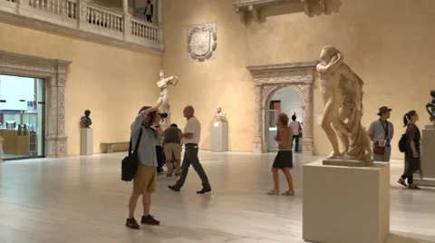 0517 Many visitors are spending there time in MET. All year long. Stock Footage 43117943