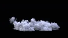 4K smoke explosion, shockwave effect isolated on black background