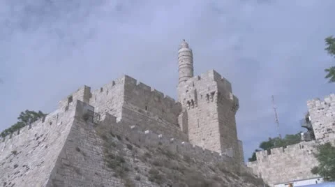 0521 David's Tower fast Stock Footage 20592202