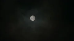 Full moon on a cloudy night
