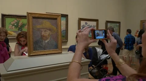 0523 UHD A portrait with Vincent Van Gogh Stock Footage 43173116