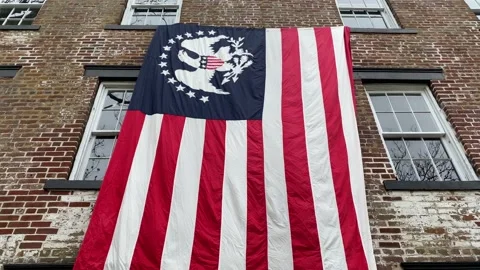 052420 flag Colonial Stock Footage 133960142