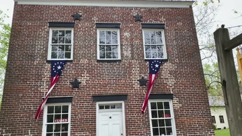 052420 flag Colonial3 Stock Footage 133960189