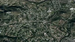 Aerial surveillance flyover of a residential neighborhood