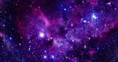 Flying Through Stars And Nebulae - 4K - Purple