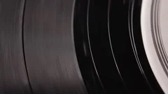 vinyl record played on vintage record turntable player