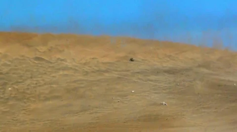 0531 Sand storm  in the dunes Stock Footage 35657345