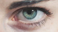 female blue eye opening and closing