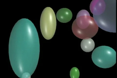 0532 Balloons on black  Stock Footage 666440