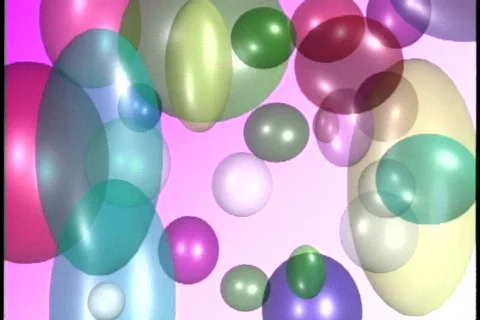 0533 Balloons on pink  Stock Footage 666431